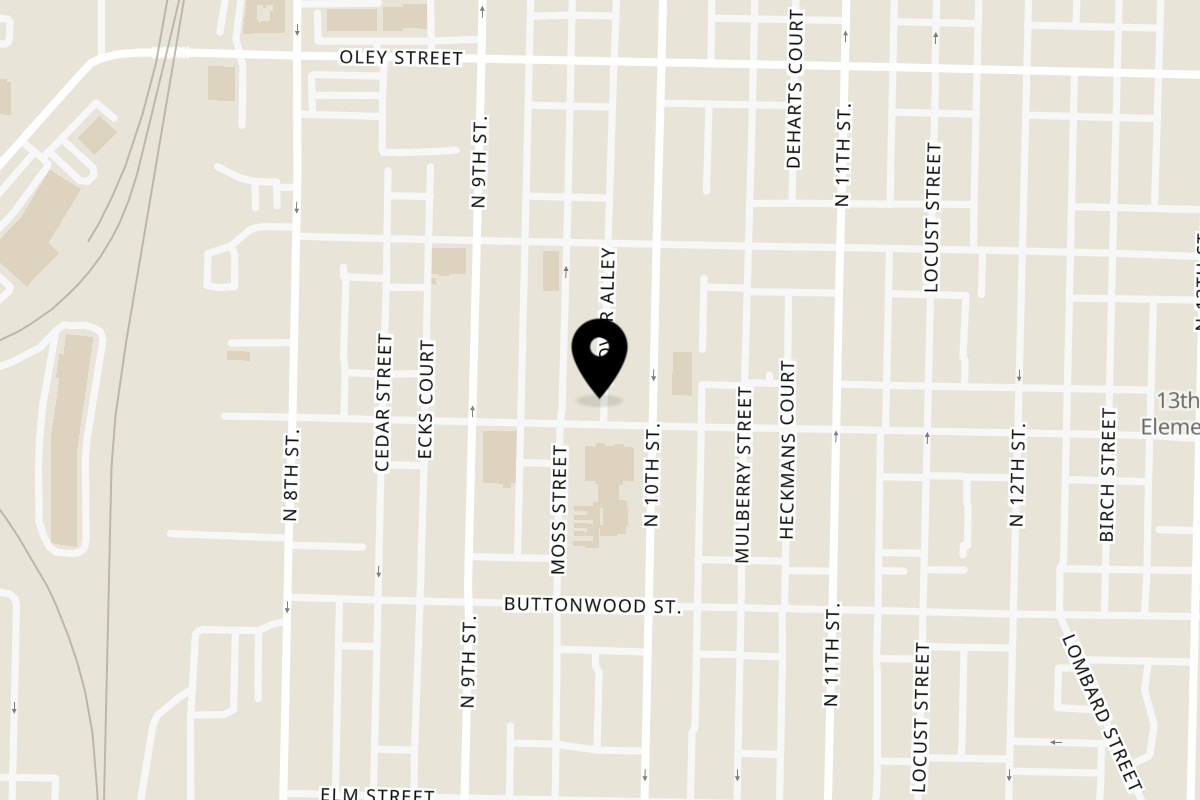 Map showing the location of Jalisco Supermarket & Restaurant on 925 Green St in Reading